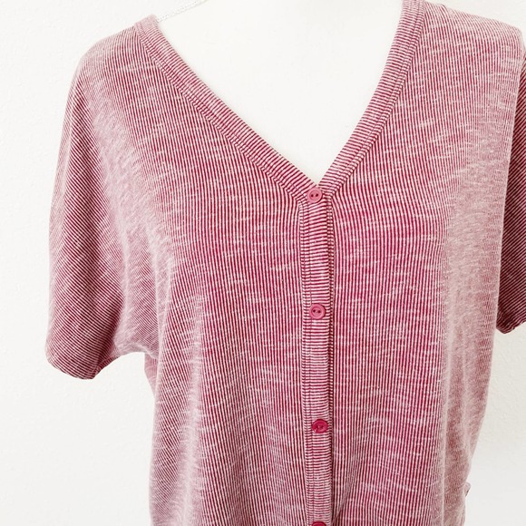 Anthropologie Lavender Field Tie Front Button Down Top Size M - Picture 2 of 6